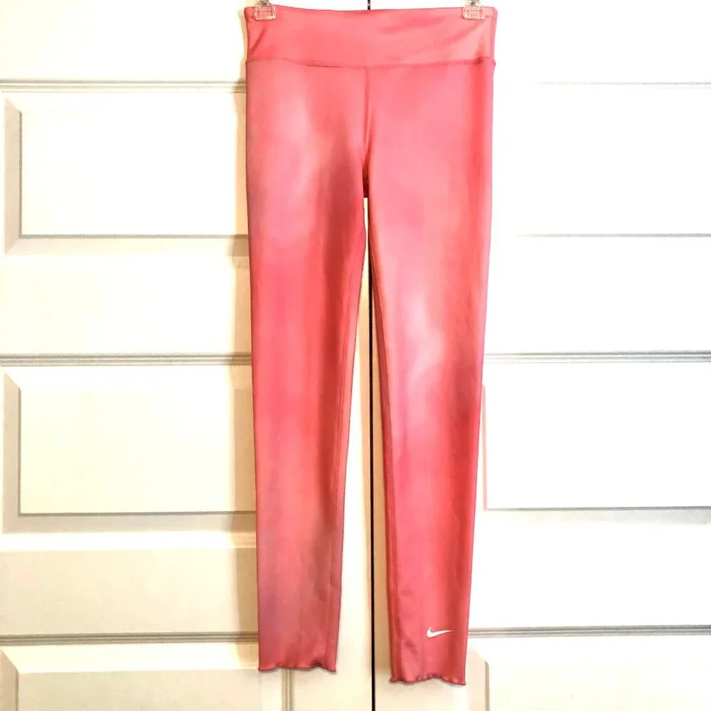 NIKE Dri-fit One Aura Leggings Tights Pink L